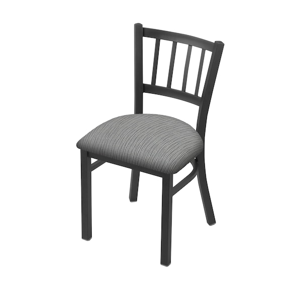 610 Contessa 18" Chair with Pewter Finish and Graph Alpine Seat